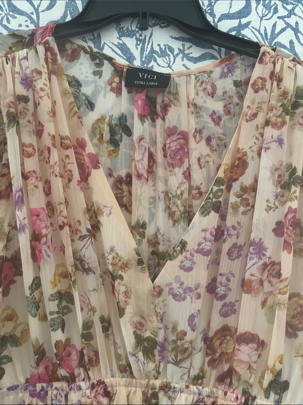 Floral Ruffled Midi Dress - Picture 5 of 6
